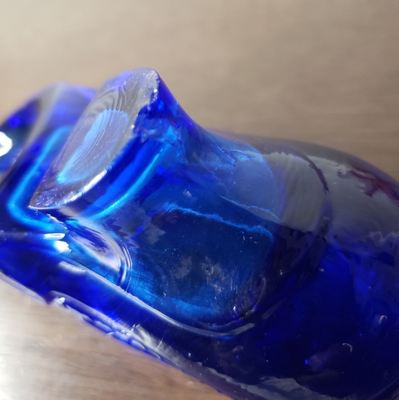Vintage Cobalt Glass Slipper - Picture 7 of 8